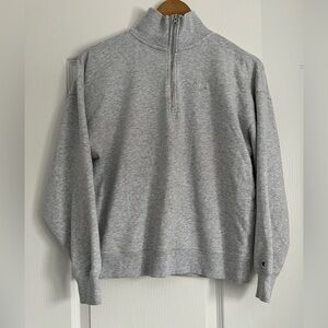 CHAMPION | 1/4 ZIP PULLOVER | LIGHT GREY | XS